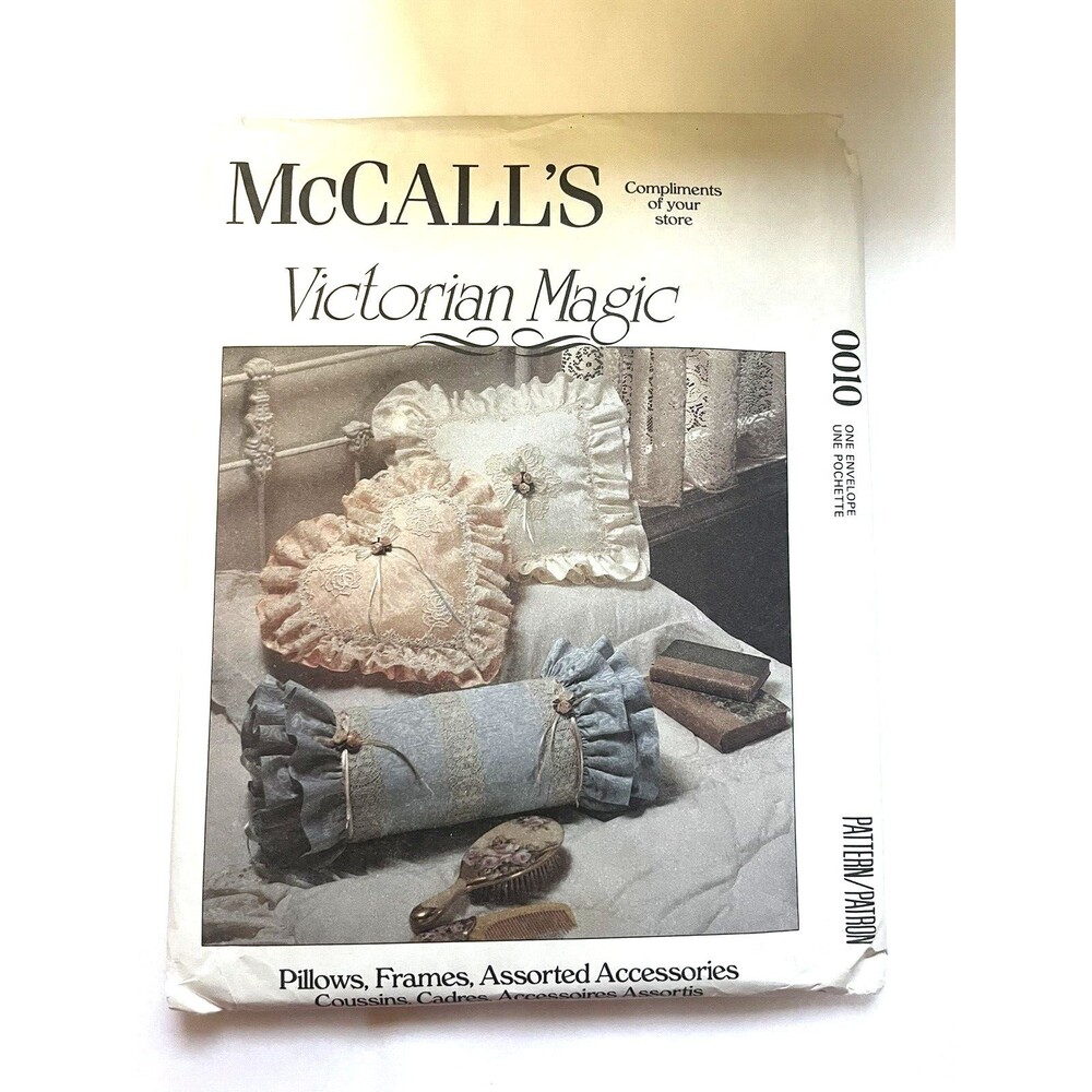 McCall's 0010 Sewing Pattern Victorian Magic Romance Pillows Frames Accessories